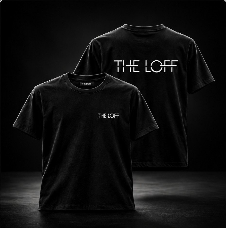 T-shirt noir The Loff, logo sur la poitrine et au dos
